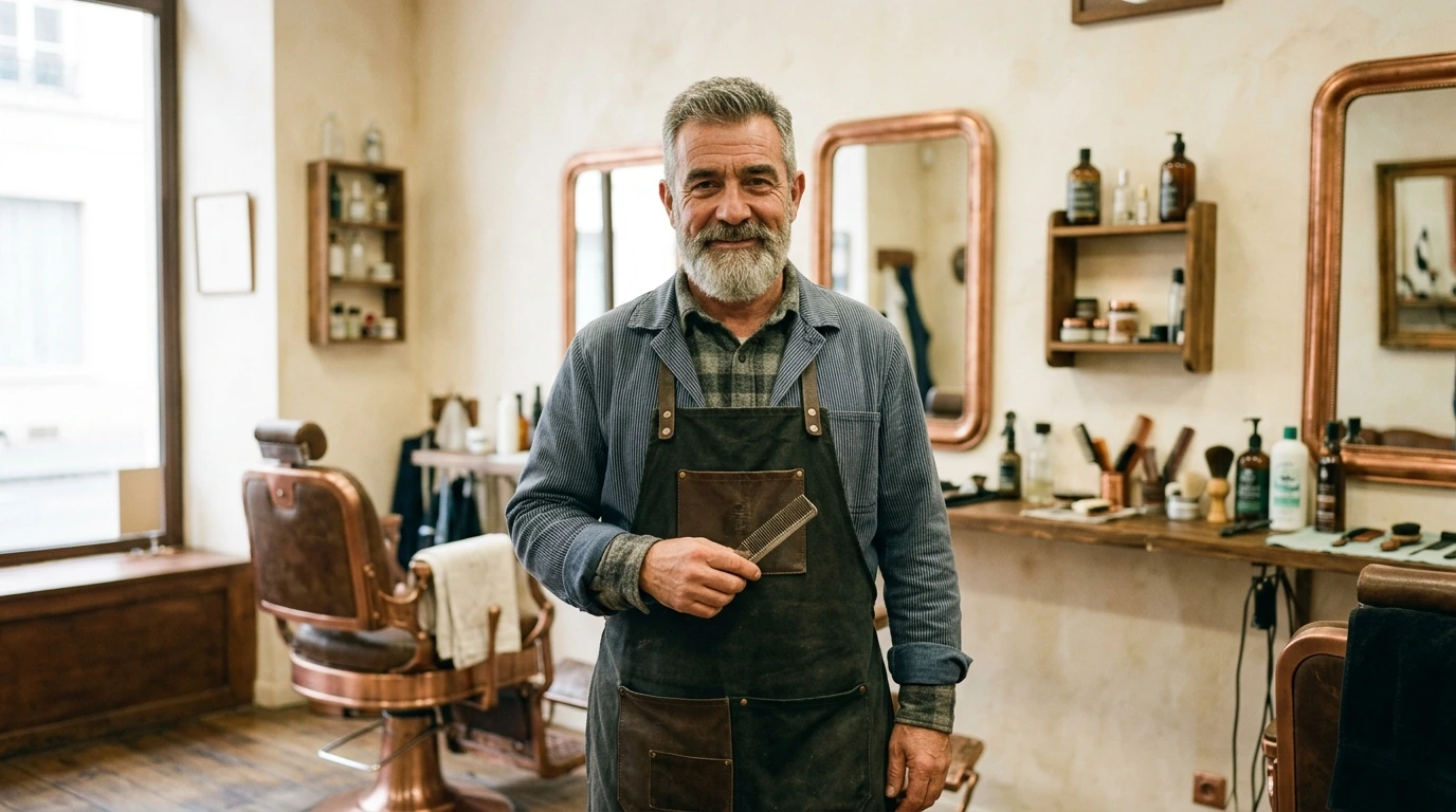 Marius Cabrol, ancien coiffeur-barbier