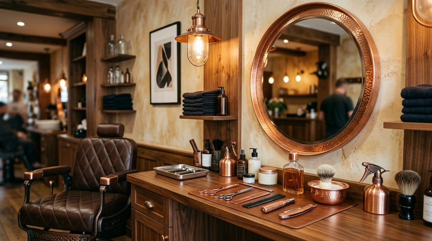 Poste de travail du barbier