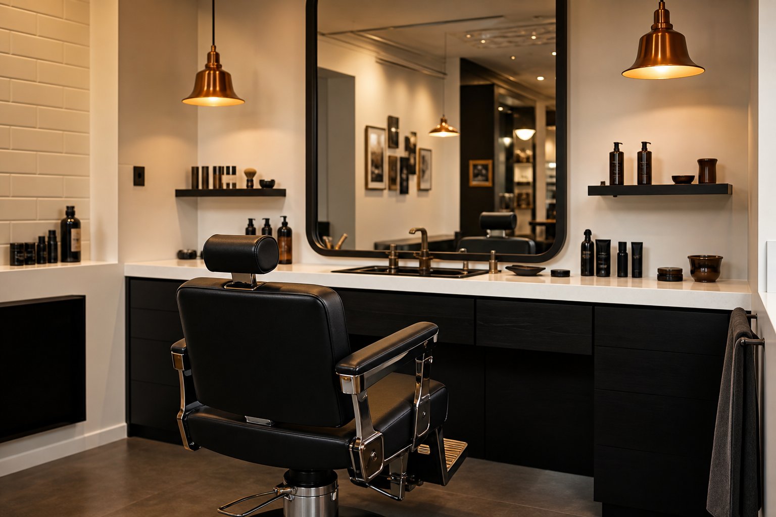 Guide des coupes pour cheveux dégarnis avec accessoires de barbier
