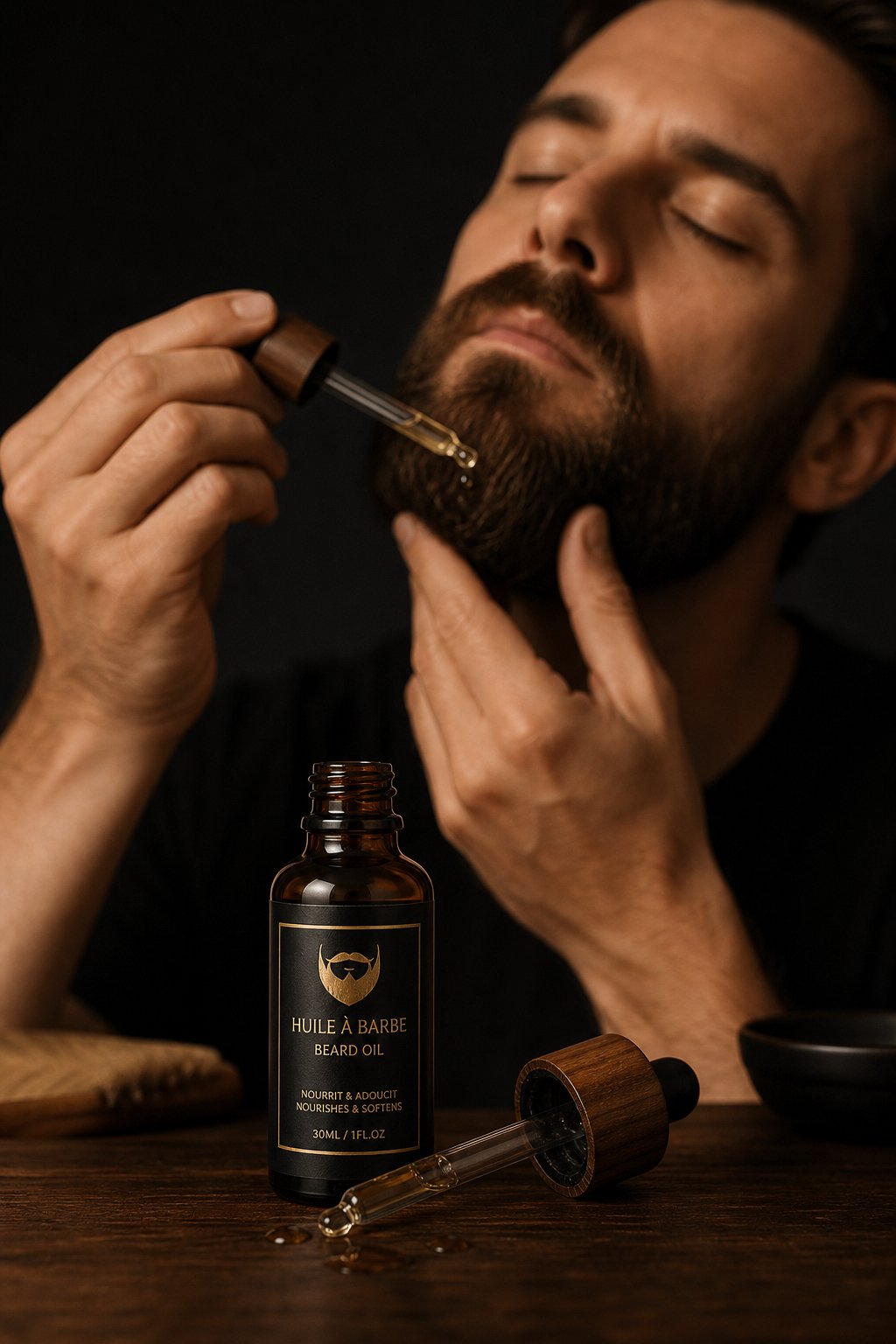 Huile barbe homme choix application entretien quotidien