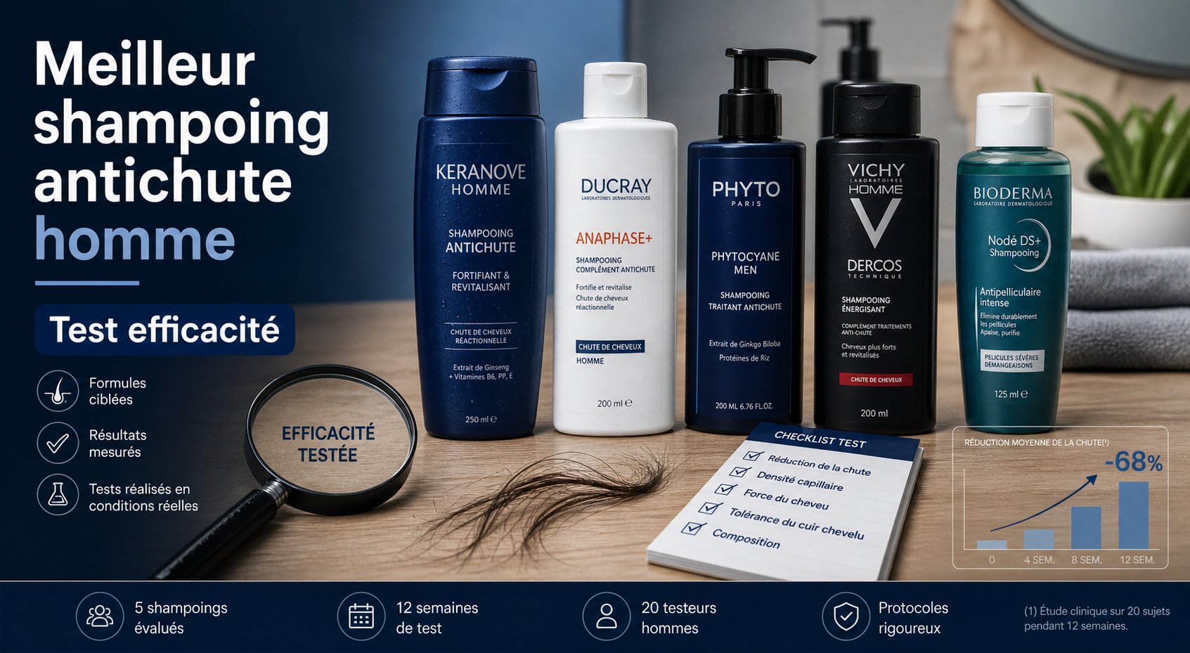 Shampoing antichute homme test avis efficacité