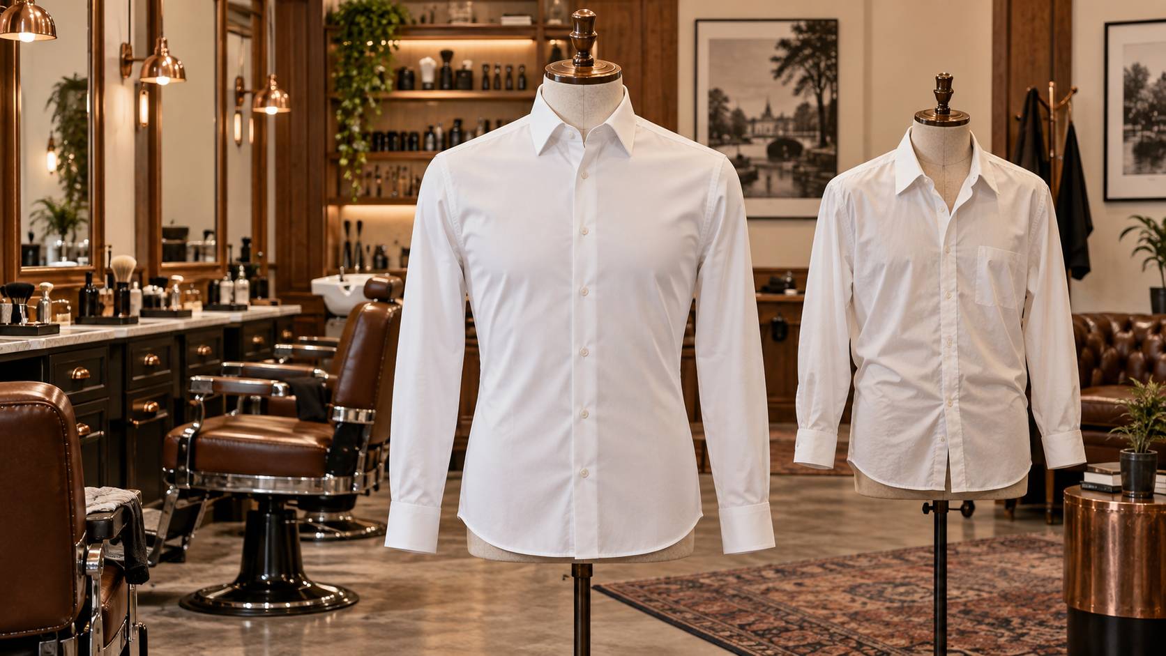 Illustration éditoriale du sujet : Chemise blanche pour homme : choisir la coupe parfaite